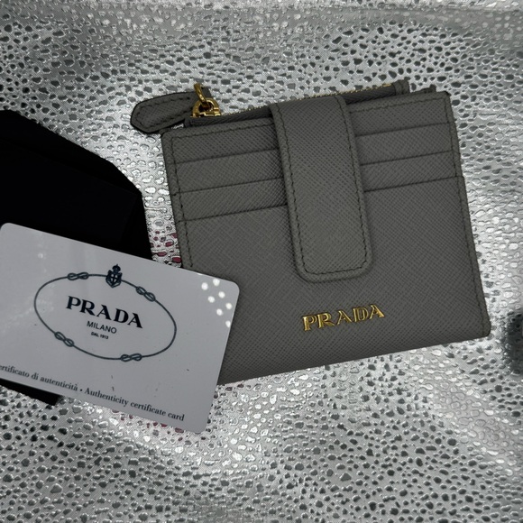 Authentic Prada Wallet- Gray Small Safannio - Picture 2 of 10